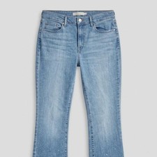 Levi Strauss Signature Mid-Rise Bootcut Jeans Light Wash Paint Splatter  14 j3 picture