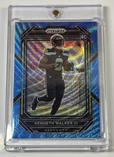 2022 Panini Prizm Kenneth Walker III RC Blue Wave Prizm  100/199 SP #318 CHIEFS picture