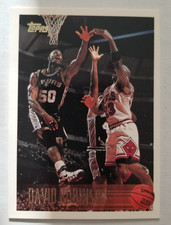 1996-97 Topps #80 David Robinson (w/ Michael Jordan) Spurs picture