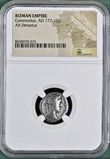 Roman Emperor Commodus Silver Denarius 177AD-192AD NGC Genuine Ancient Coin picture