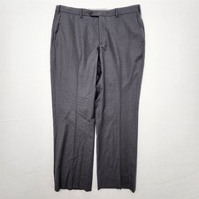 Santorelli 40x30 Gray Loro Piana Wool Shirt Grip Made in Italy Dress Mens Pants picture