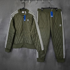NWT Adidas Adicolor Classic SST Quilted Track Suit | Focus Olive, M picture