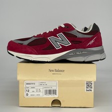 Size 12M/13.5W - New Balance 990v3 MiUSA Teddy Santis Scarlet M990TF3 Pre-Owned picture