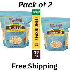 Bob's Red Mill, Old Fashioned Rolled Oats, Organic, 32 oz (2 PACK) picture