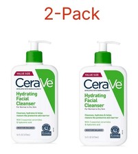 2 CeraVe Hydrating Facial Cleanser For Normal To Dry Skin 16Fl. Oz. For Men & Wo picture