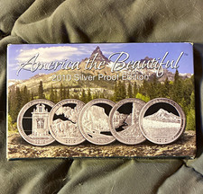 2010 S America the Beautiful Silver Proof Quarter Set 5 Coins Hot Springs+More picture