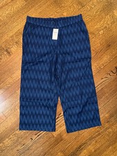 NWT J. Jill Pure Jill Indigo Dobby Crop Pants - MP Petite picture