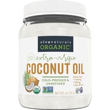 Viva Naturals Organic Coconut Oil, 54 fl oz – Unrefined, Cold-Pressed Extra Virg picture