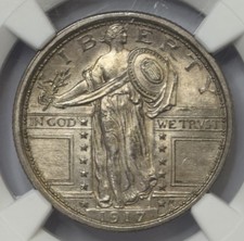 1917 25c Type 1 Standing Liberty Quarter NGC MS65 FH **QLH96004 **Super Original picture