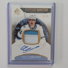 2025-26 Upper Deck SP Authentic Future Watch Auto Patch Dmitri Simashev #48/50 picture