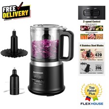 Versatile 400W Food Processor with 4 Stainless Steel Blades & Whisk - BPA-Free picture