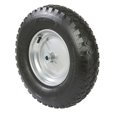 Klutch Pneumatic Universal Wheelbarrow Tire Assembly, 4.80/4.00-8, Knobby Tread picture