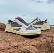New Travis Scott x Air Jordan 1 Low White Brown Barb DM7866-162 picture