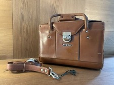 *Exc+5* Nikon FB-15 Genuine Camera Bag Leather Gazette Case Bag Brown From Japan picture