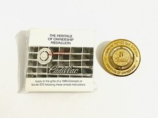 Vintage 1989 Cadillac IV Ownership Grille Medallion With Paperwork & Mount picture