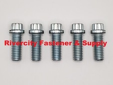 3/8-16x1 Alloy Steel 12 Point Flange Screws 3/8-16x1 Extra Strong Bolts 3/8x1 ZN picture