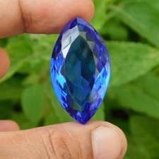 63.60ct. Huge Natural Marquise Cut Blue Tanzanite Translucent  loose gemstone picture