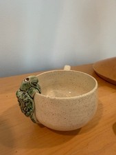 90s Quirky Vintage Lawson Studio Art Pottery Mug Signed 1991 Creature Handle picture