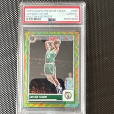 Panini 2023-24 NBA Hoops Premium Stock Jayson Tatum #265 Multiwave PSA 10 picture