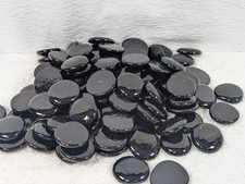 Mega Marbles - 4 lbs - 2KG / Jumbo Flat Glass Nuggets - Opal Black - #55609 picture