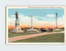 Postcard Pennsylvania New Jersey and Indiana Monument Antietam Maryland USA picture