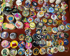 85 Vintage 1990s POGs + Metal & Plastic Slammers – Huge Assorted Collection picture