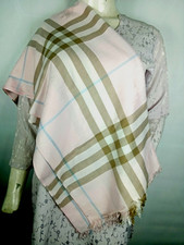 Authentic Burberry Wrap Stole Shawl 100% Cashmere Pink Used picture