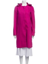Helmut Lang Rare F/W 2000 Archival Vintage Leather Pillow Neck Coat Pink 40 IT  picture