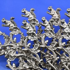Rare Tiffany & Co Sterling Silver Nut Pick 3D Figural Squirrel Acorn Leaf $395ea picture