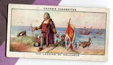 1939 OGDEN'S LTD. SEA ADVENTURE TOBACCO CARD #3 LANDING OF CHRISTOPHER COLUMBUS picture