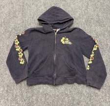 Vtg Y2K Roxy Kids Quiksilver Hoodie Floral Surfer Skater Hoodie Women’s Small picture