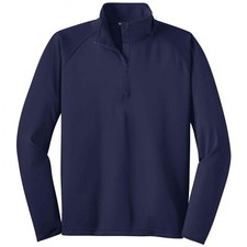 Sport-Tek Men's Sport-Wick Stretch 1/4Zip Pullover ST850 Navy Blue Size XL New picture