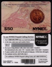 $50. Brasher Doubloon Rare Coin. Pre Revolutionary War Map: Manhattan Phone Card picture