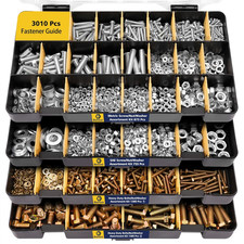 3010Pcs Hardware Assortment Kit with Assorted SAE & Metric Phillips Head Bolts, picture