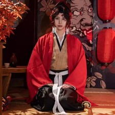 Anime Demon Slaye Tsugikuni Yoriichi Cosplay kimono + Culottes Costume Full Sets picture