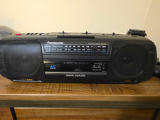 Panasonic RX-FS460 AM/FM Radio Cassette Player EQ Black Radio Read Description picture