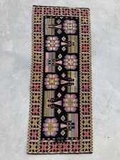 Vintage Fabulous Hand Woven Swedish Scandinavian Signed Dated MA 1934 Wool Rug picture