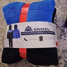 Snozu Infant 2-piece Fleece Set, jacket and snowsuit, Blue nwt 9/12 MONTH  picture