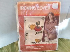 NEW Vintage 1970s RETRO MCM Welmaid Ironing Board Cover Mushroom Veggies picture
