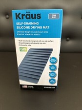 Kraus Self-Draining Silicone Drying Mat Or Hot Plate Blue 14 3/4 x 8 x 1/2 picture