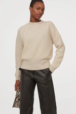 H&M Premium Cashmere Beige H&Amp Sweater Size S picture