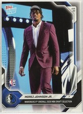 Morez Johnson Jr 2026-27 Topps Now 9th Pick Draft Base RC #MJOH Dallas picture