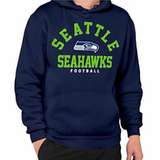 Fanatics Seattle Seahawks Men's Navy Pullover Hoodie – Large NWT picture
