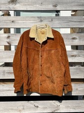 Bay River Vintage Suede Sherpa Lined Western Jacket Brown picture