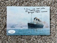 Millvina Dean Signed Titanic Postcard Youngest Survivor JSA AL92776 picture