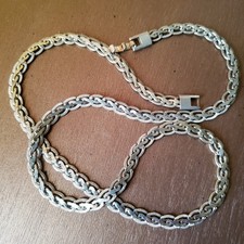 24in Men's Heavy Sterling Silver 925 Milano Link Figarope Chain Vintage  picture