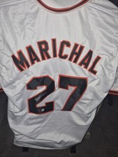 Beckett COA JUAN MARICHAL SIGNED Jersey #27 JERSEY DOMINICAN DANDY Front White picture