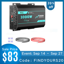 HQST 1000W 1500W  2000W 3000W 12VDC 120VAC Pure Sine Wave Inverter picture
