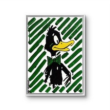 Jae Estelle Original 11x14 Modern Daffy Duck Portrait Painting Signed Canvas picture