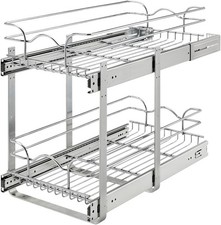 Rev-A-Shelf 2-Tier Kitchen Cabinet Pullout Shelf 12 x 22 In, 5WB2-1222CR-1 picture